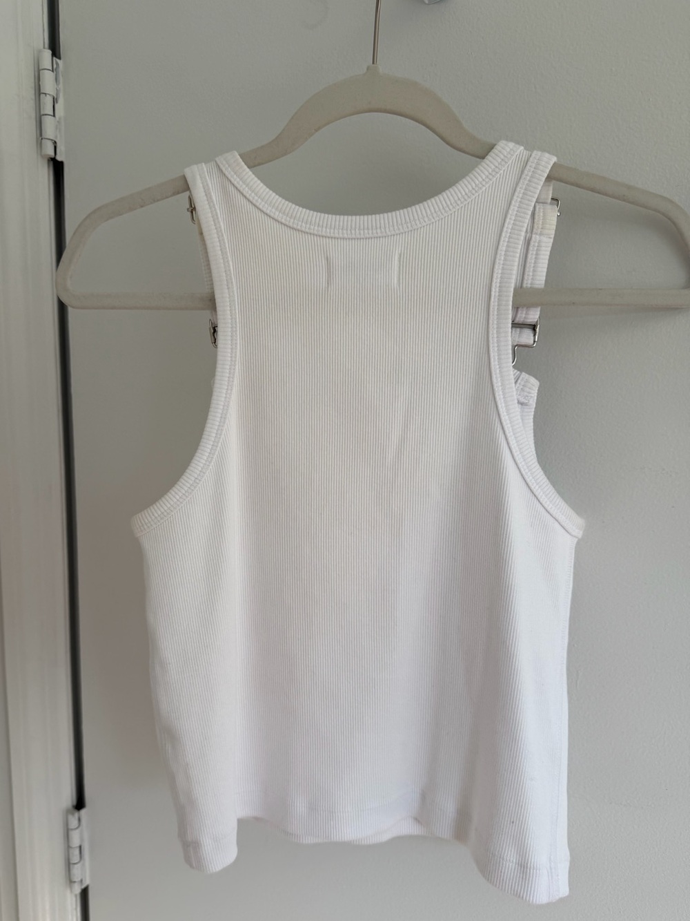 STILL HERE White Ribbed Tank with Buckle Straps - Picture 3 of 4
